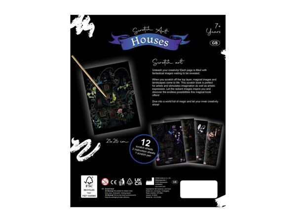 Crelando Scratch Art Book - Houses
