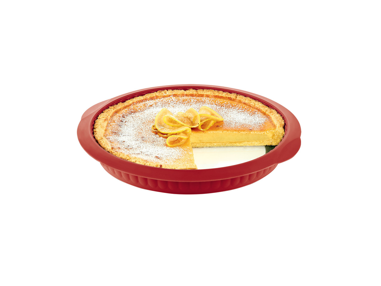 Silicone Baking mould with Glass Serving Dish