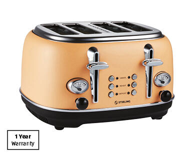 4 Slice Premium Toaster – Apricot Ice or Moonlight Jade