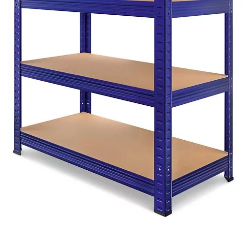 Schwerlastregal 180 x 90 x 40 cm blau Premium Doppelpkg.MZL6