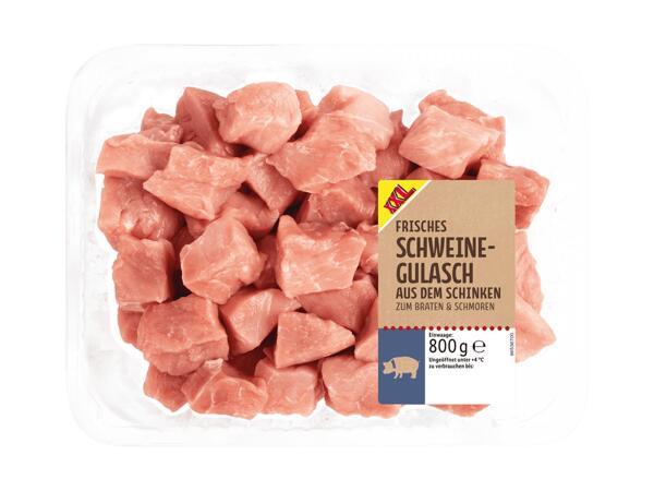Frisches Schweinefleisch gewürfelt