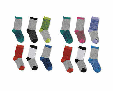 Lily & Dan Boys' or Girls' 6-Pair No Show, Low Cut or Crew Socks