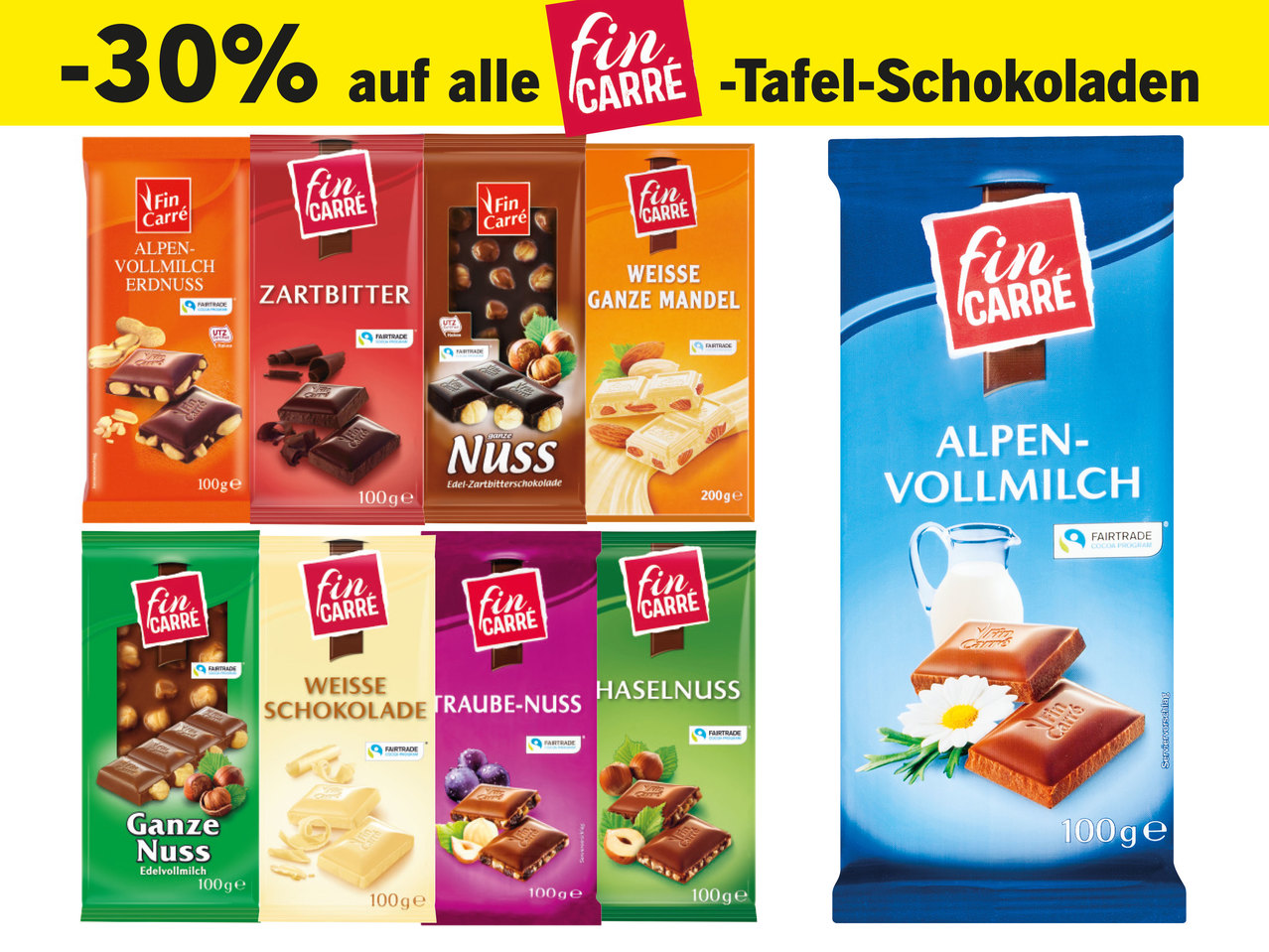 Z.B. FIN CARRÉ Schokolade