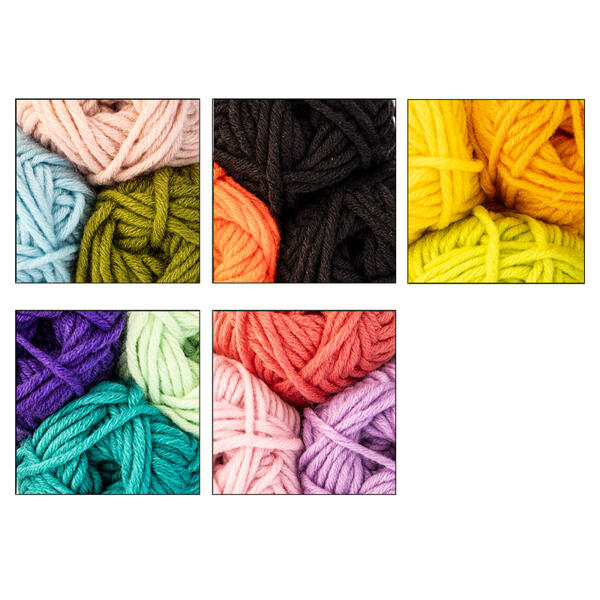 Mützenhäkelgarn-Set 3 x 50 g