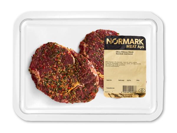 Marinerede ribeye steaks