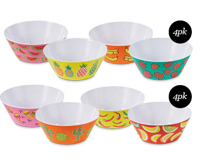 Melamine Tableware - Bowls 4pk