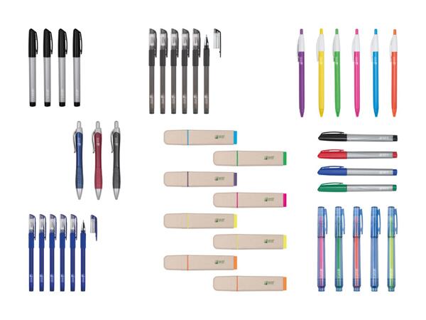 Assortiment de stylos/​feutres