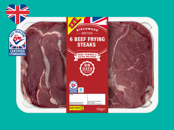 Birchwood 6 British Beef 28-Day Matured Frying Steaks