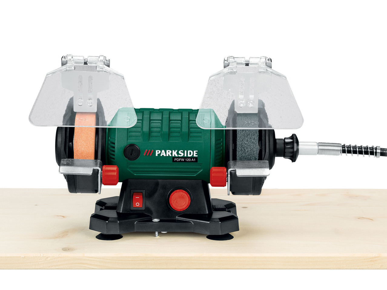 Double Bench Grinder with Flexible Drive Shaft