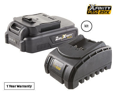 20V 2.0Ah Battery and Charger Kit or Dual Battery Charger