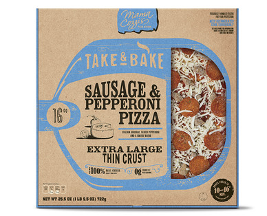 Mama Cozzi's Pizza Kitchen 16" Thin Crust Sausage & Pepperoni Deli Pizza
