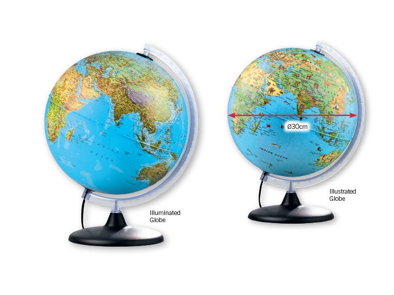 MELINERA(R) Illuminated/Illustrated Globe