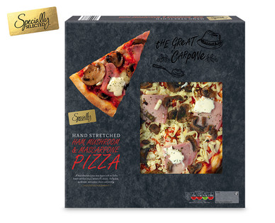 Specially Selected Ham, Mushroom & Mascarpone Pizza