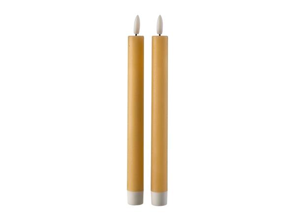 Livarno Home LED Real Wax Candles - 2 Pack - Yellow