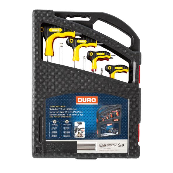 Jeu de clés Torx et hexagonales, 16 pcs