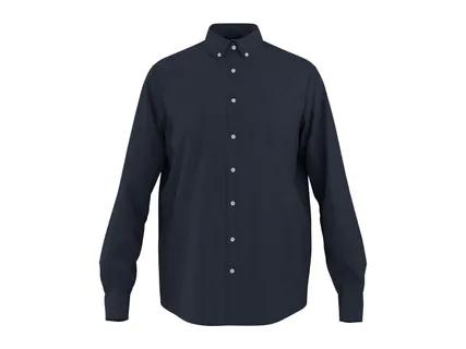 ESMARA MEN Men's Navy Linen Shirt