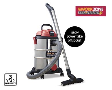 Wet and Dry Vacuum with Dust Extraction 25L