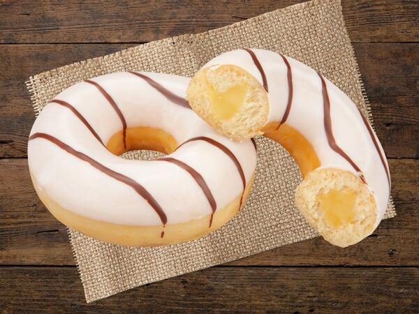 Donut fourré à la crème vanille