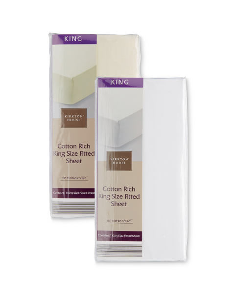 King Cotton-Rich Fitted Sheet