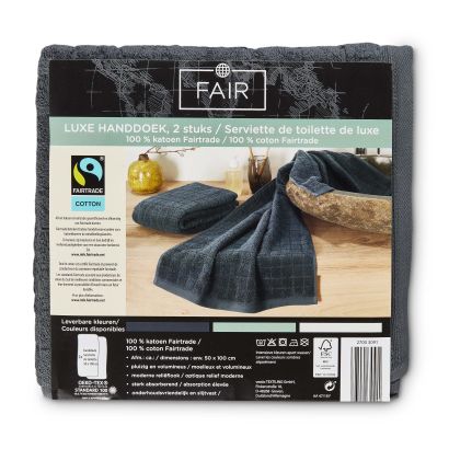 Fairtradehanddoeken, 2 st.
