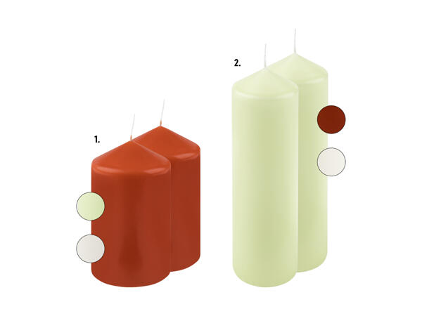 Bougies pilier, set de 2