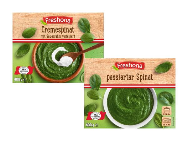 Cremespinat/​passierter Spinat