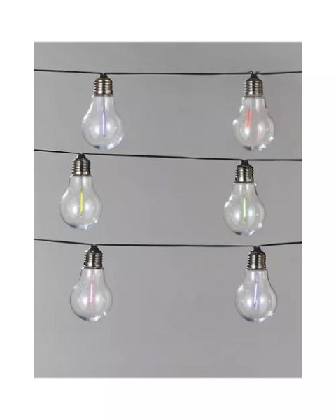 Solar Neon Light Bulb String Lights