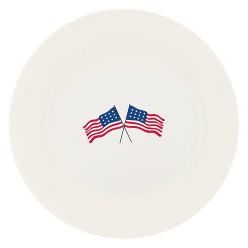 4 Pack Americana Stoneware Plates - White