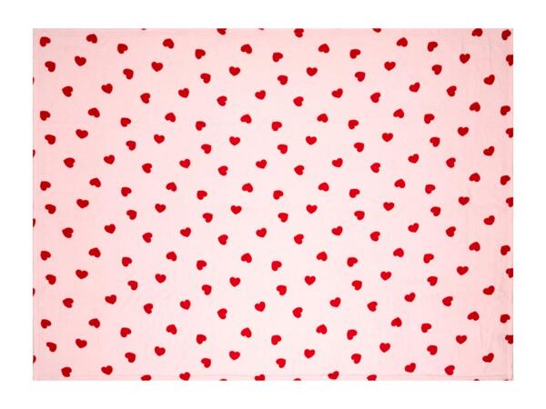 Livarno Home Pink Blanket With Hearts