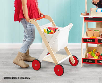 Wooden Shopping Trolley