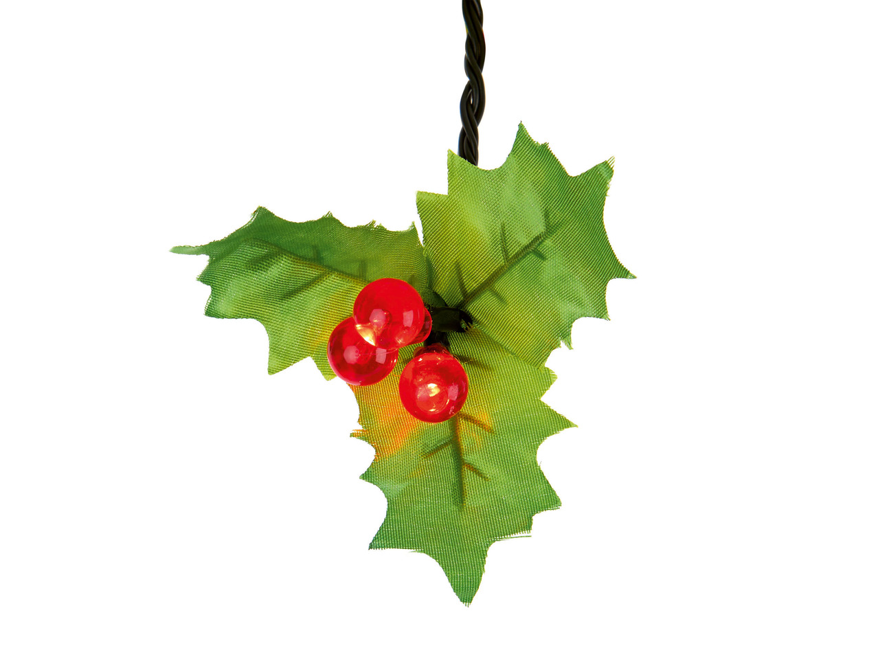 PREMIER Holly Garland with Red Berry Lights