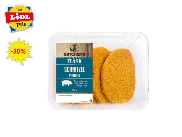 Fläskschnitzel panerad