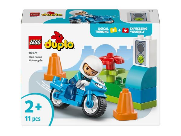 Blue Police Motorcycle Play Set