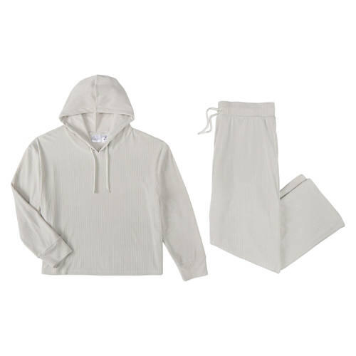 Ladies Plush Lounge Set - Grey, XL