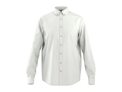 ESMARA MEN Men's White Linen Shirt