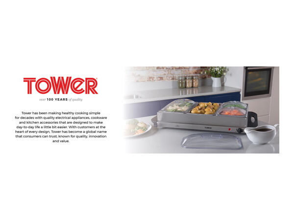Tower 4-Section Buffet Server