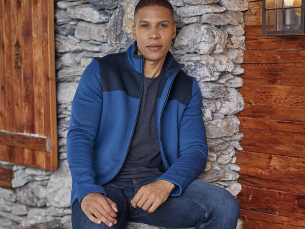 Herren Strickfleece-Jacke