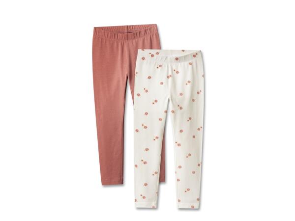 Girls' leggings, 2 pairs