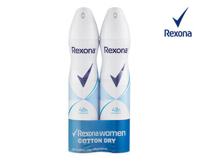 Rexona 48 Hour Antiperspirant Aerosol Deodorant 2 x 145g