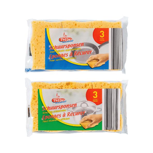 TWIDO HOUSEHOLD(R) 				Éponges à récurer, 3 pcs