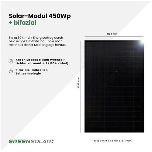 GREEN SOLAR Balkonkraftwerk Boden 900/800 W