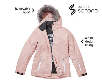Women's Ski Jacket – Pink with Fur