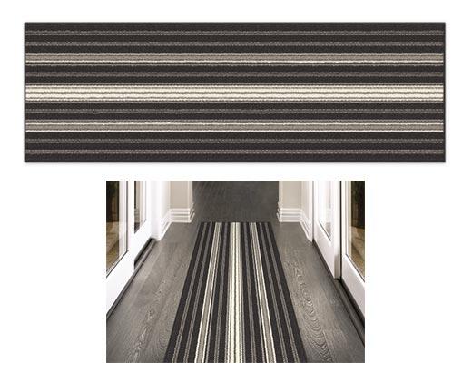 Huntington Home 
 2' x 6' Berber Stripe Utility Runner