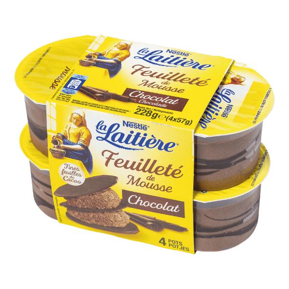 LA LAITIÈRE(R) 				Feuilleté de mousse, 4 st.