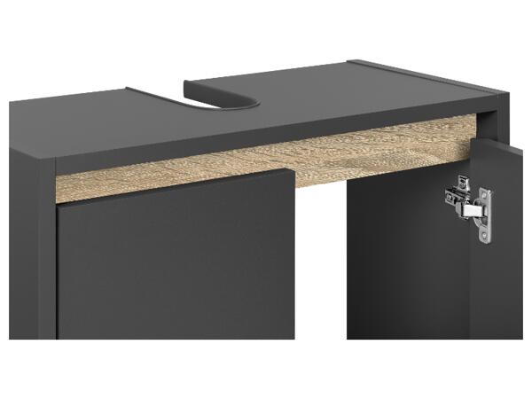 Waschbeckenunterschrank "Oslo", mit 2 Türen, anthrazit