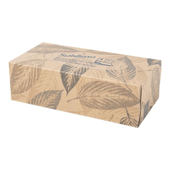 SUBLIMO(R) 				Mouchoirs en fibres recyclées, 100 pcs