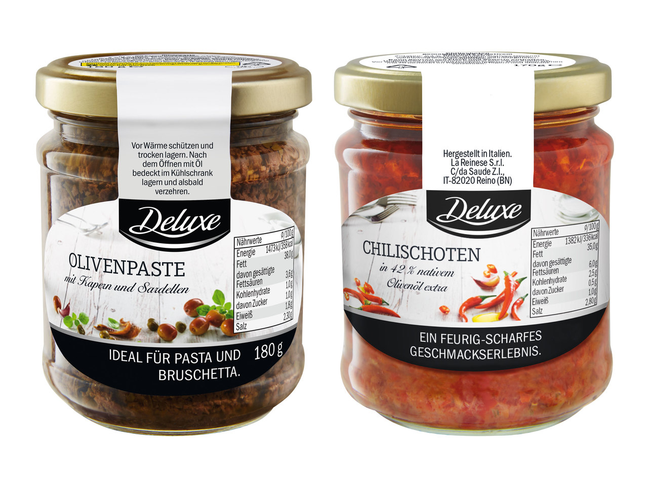 DELUXE Chilischoten in Öl oder Olivenpaste