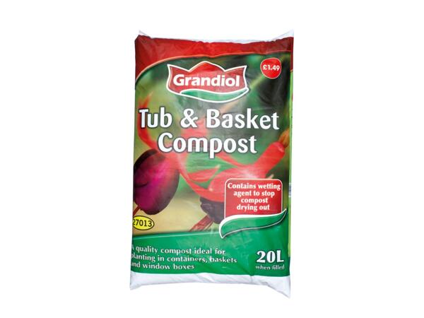Grandiol Tub & Basket Compost 20L
