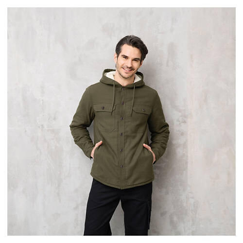 Men's Flannel Shirt Jacket - Green, M