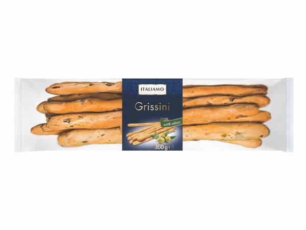 Grissini "stirati" aux olives
